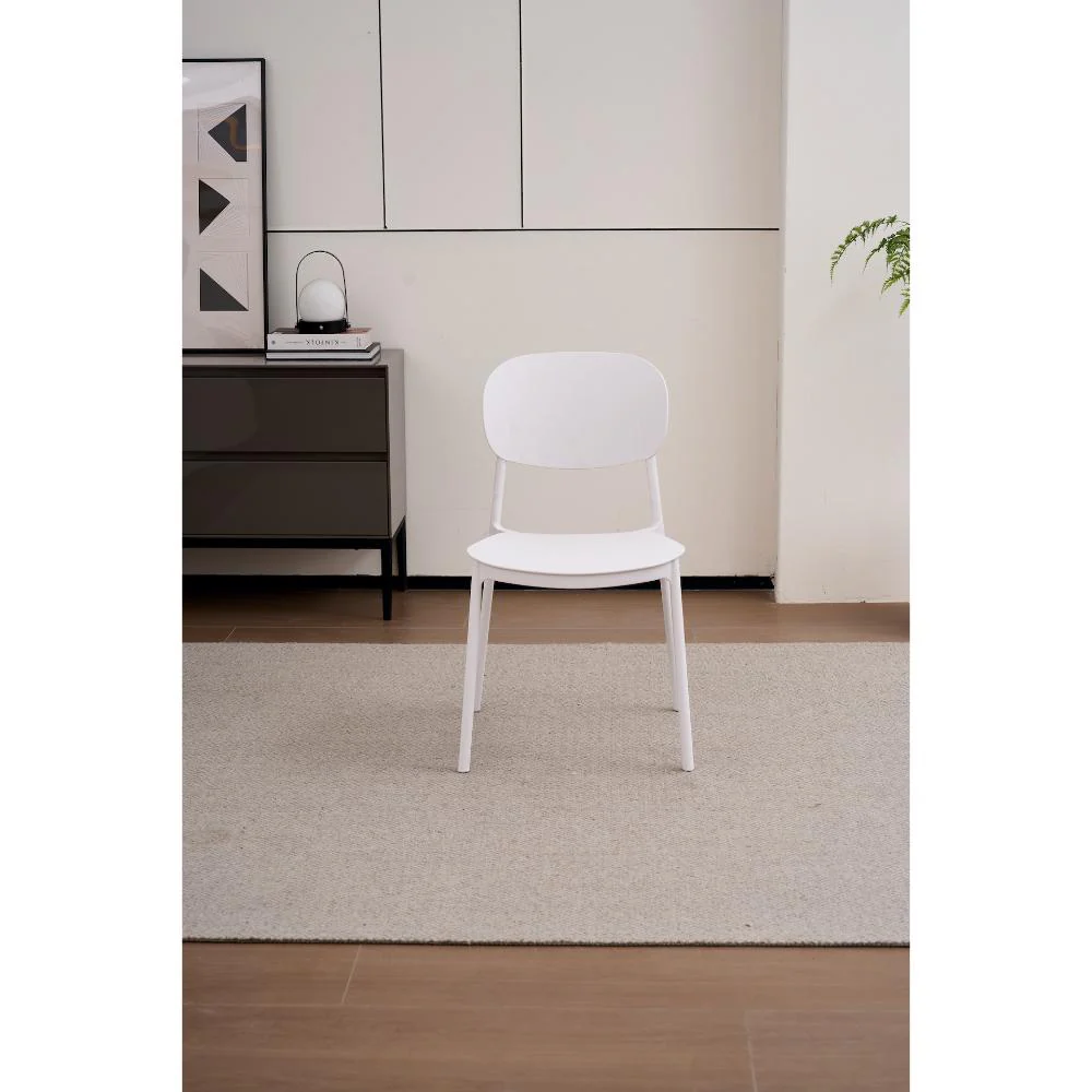 Silla Milan, Color Blanco, Con espaldar y diseño Moderno X2 - Imagen 3