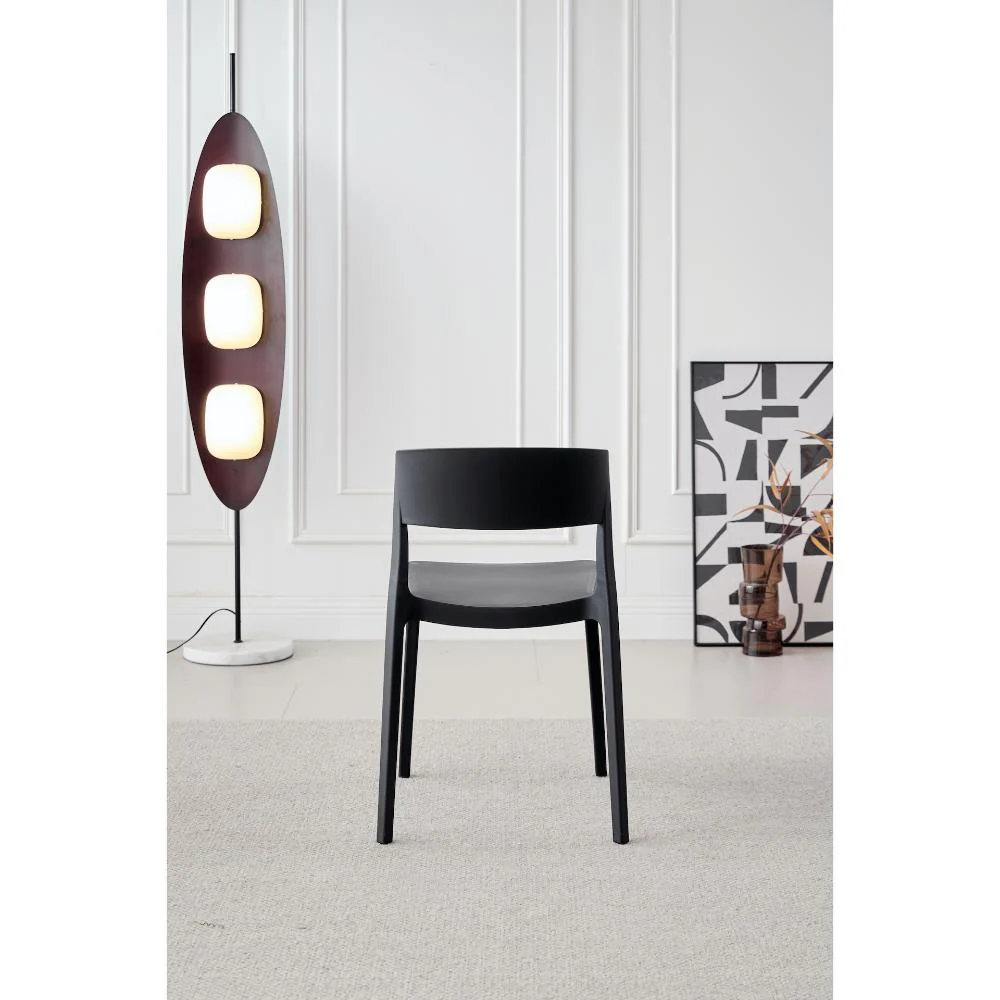 Silla Monaco, Color Negro, Con espaldar y diseño Moderno X2 - Imagen 7