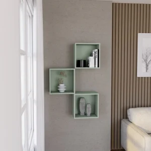 Set de Repisas Veta, Agave, con espacio para objetos decorativos X3