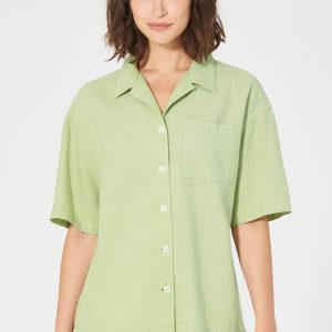 Camisa casual mujer de manga corta ecológica