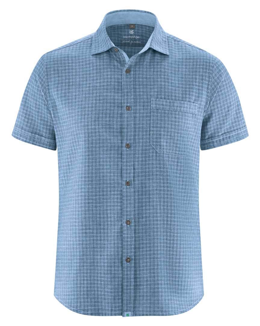Camisa cuadros hombre de manga corta ecológica - Imagen 5