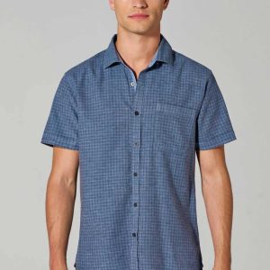 Camisa cuadros hombre de manga corta ecológica