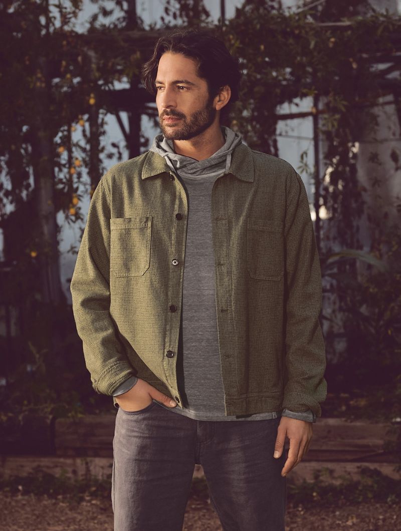 Chaqueta pepita cáñamo y algodón orgánico hombre - Imagen 2