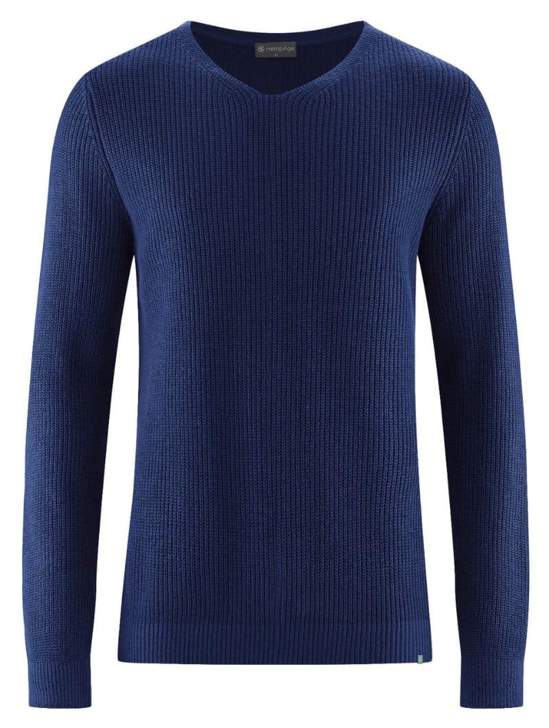 Jersey de punto con cuello pico para hombre - Imagen 4