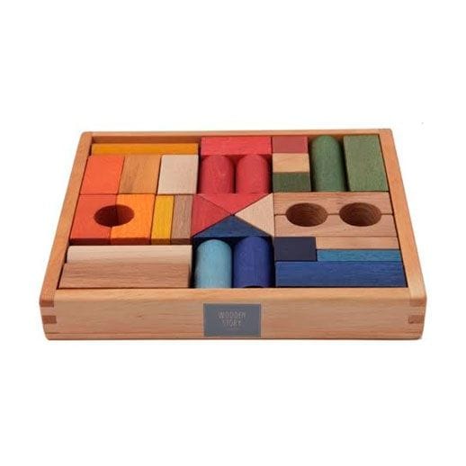 Juego de bloques. Caja de 30 piezas de colores - Imagen 2