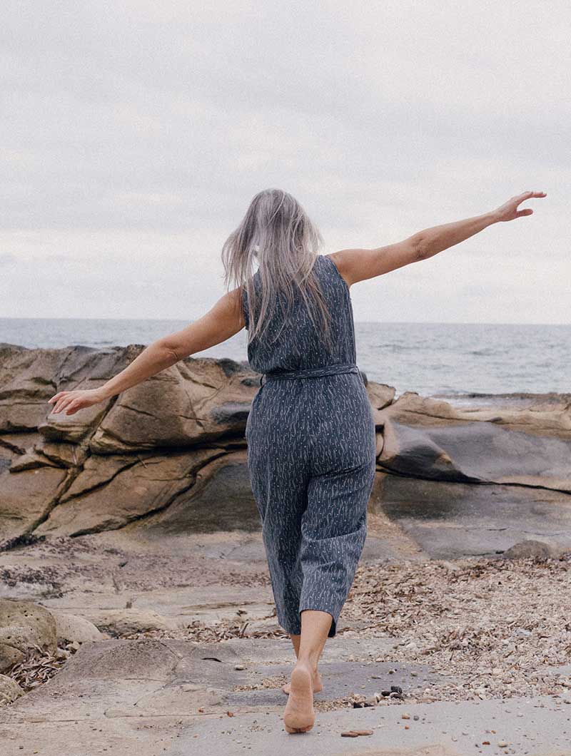Mono largo para mujer ecológico bruma azul - Imagen 4